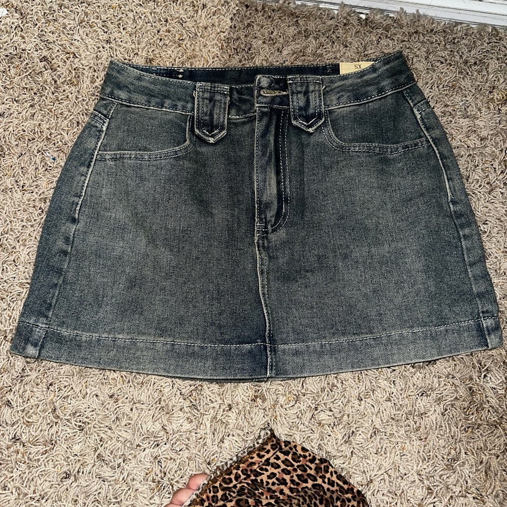 Mini jean skirt